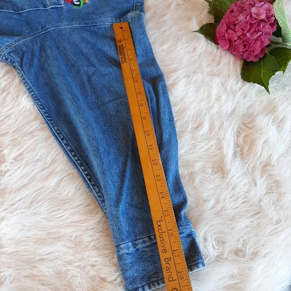 Vintage authentic Warner Studio Looneytunes blue denim long sleeve shirt Size L - Picture 8 of 8